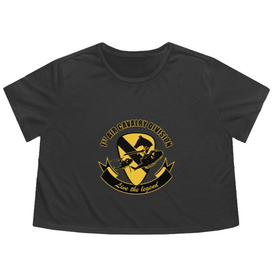 Discover 1st Air Cavalry Division Air Cav - Live The Legend Flowy Cropped Tees