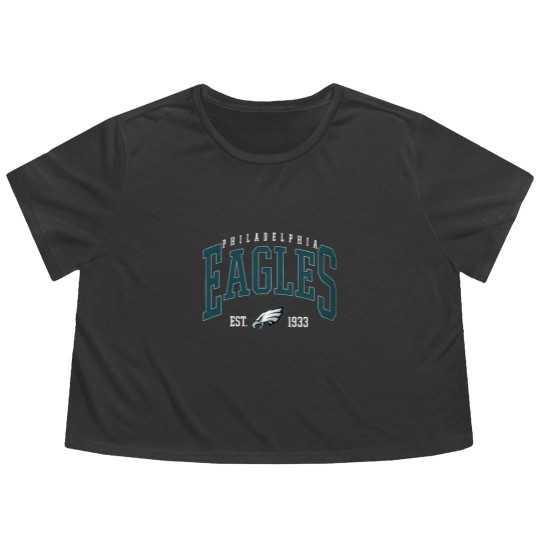 Discover Eagles Football Est. 1933 Baseball Caps, PA Football fans gift, Sundays Are For The Birds, Philly Fan Gift Flowy Cropped Tees