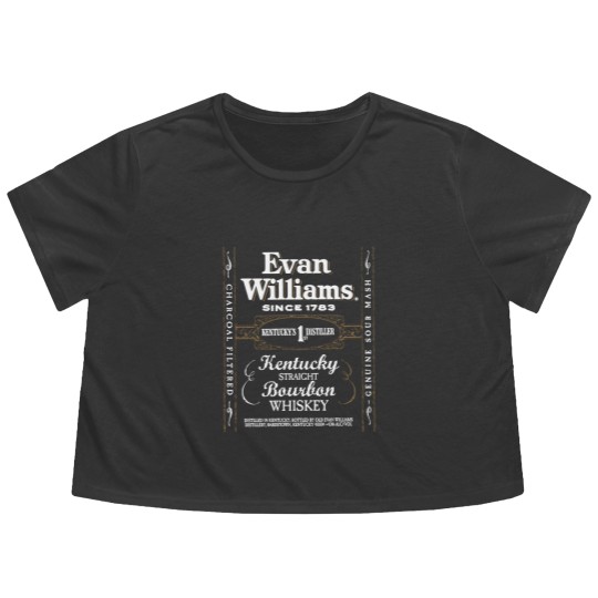 Discover Evan Williams Bourbon Whiskey Logo Flowy Cropped Tees