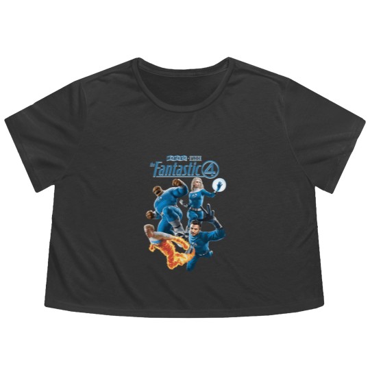 Discover Fantastic Four Fan Flowy Cropped Tees  Superhero Team Flowy Cropped Tees, Superhero Inspired Flowy Cropped Tees