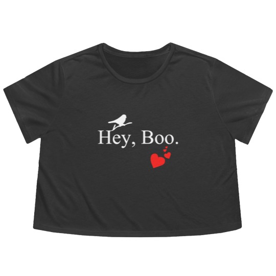 Discover Hey Boo Flowy Cropped Tees
