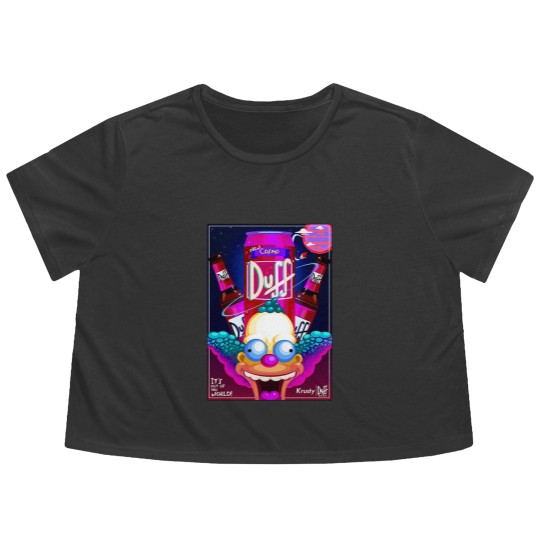 Discover Krusty the Clown Flowy Cropped Tees, Duff Beer Flowy Cropped Tees Flowy Cropped Tees, Simpson Flowy Cropped Tees