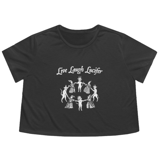 Discover Live Laugh Lucifer Flowy Cropped Tees, Witches Sabbath Flowy Cropped Tees