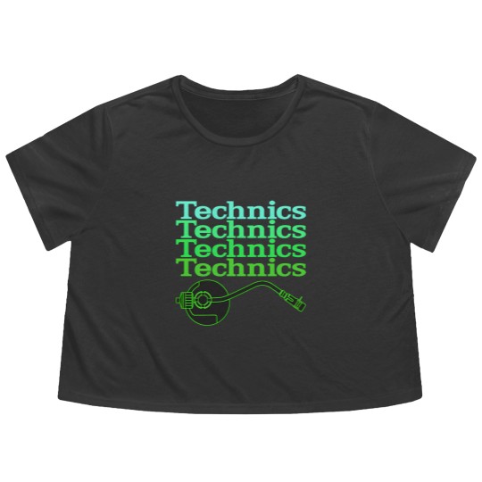 Discover Technics Turntable Flowy Cropped Tees