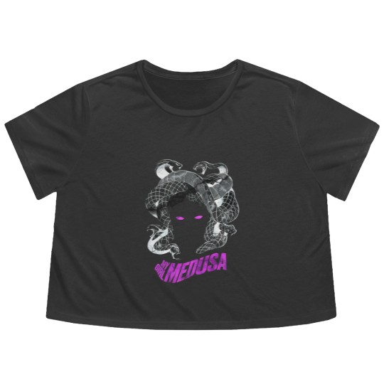 Discover My Girl Medusa Flowy Cropped Tees Medusa Snake Face Flowy Cropped Tees