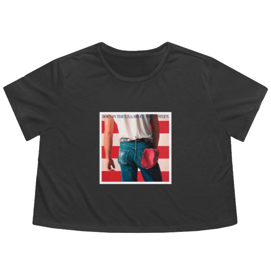 Discover Bruce Springsteen Flowy Cropped Tees - Born in the USA Flowy Cropped Tees