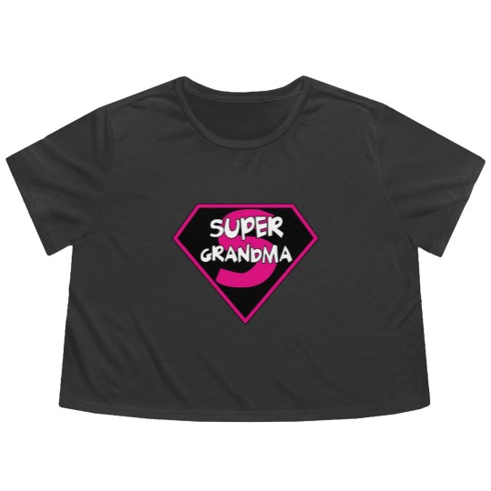 Discover Super Grandma Flowy Cropped Tees