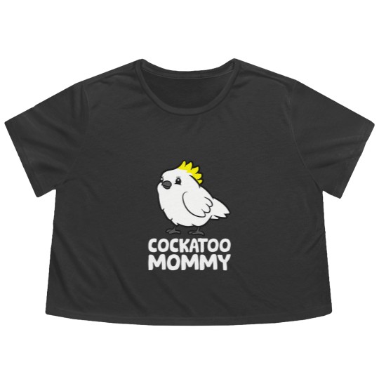 Discover Cockatoo Mommy Funny Cockatoo Flowy Cropped Tees