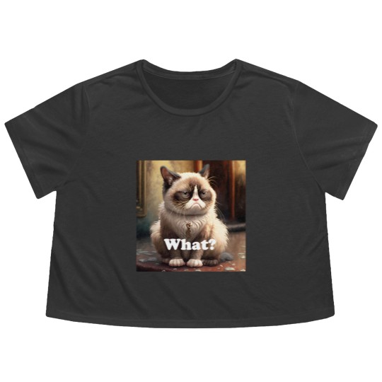 Discover Grumpy Cat Flowy Cropped Tees