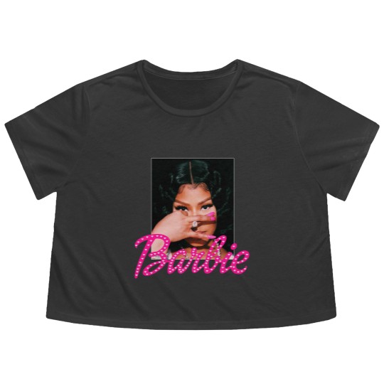 Discover Nicki Minaj Barbi Girl Flowy Cropped Tees| Queen of Rap Flowy Cropped Tees
