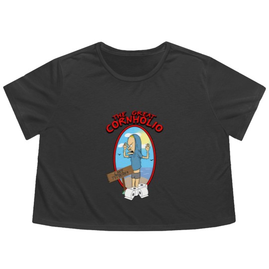 Discover The Great Cornholio (1) Flowy Cropped Tees