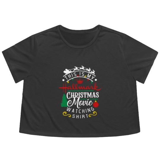 Discover Hallmark Christmas Movies Flowy Cropped Tees, This Is My Movie Watching