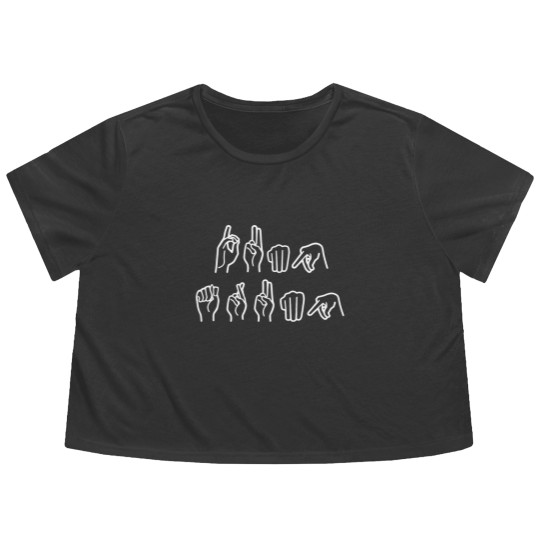 Discover DUMP TRUMP (IN SIGN LANGUAGE) Flowy Cropped Tees