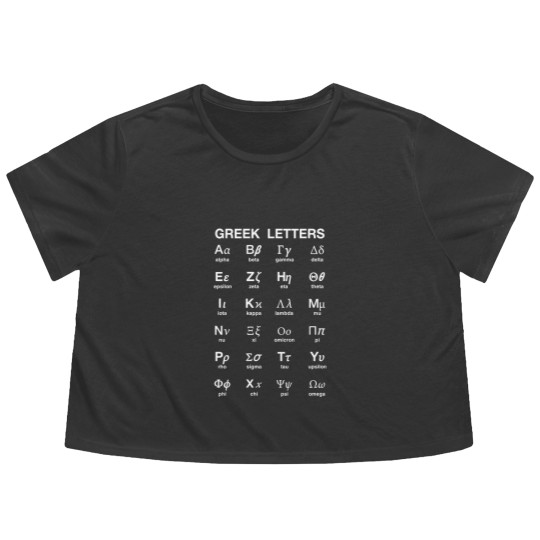 Discover Greek Letters Flowy Cropped Tees