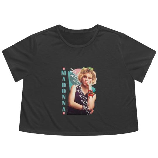 Discover Madonna Original 80s Vintage Style - Madonna - Flowy Cropped Tees