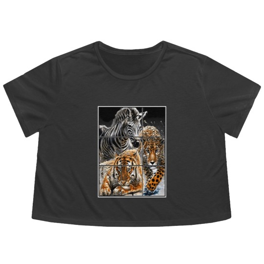 Discover Wild Sneaker Flowy Cropped Tees Matches Jordan3 Animal Instinct Flutes Flowy Cropped Tees