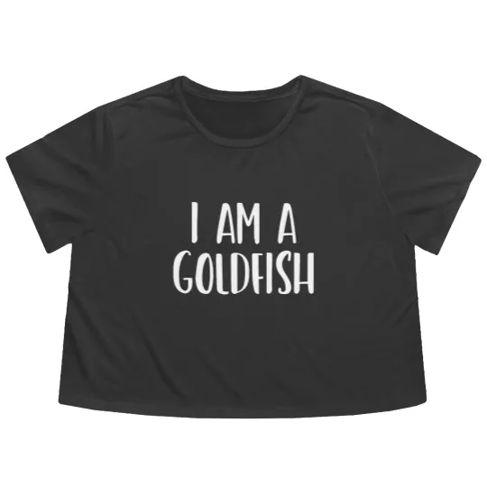 Discover I Am A Goldfish Halloween I'm Simple Costume Lazy Flowy Cropped Tees