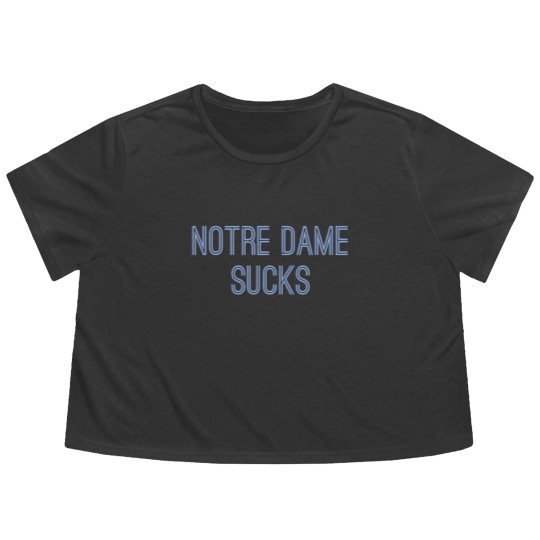 Discover ND Sucks (Navy Text) - ND Sucks - Flowy Cropped Tees