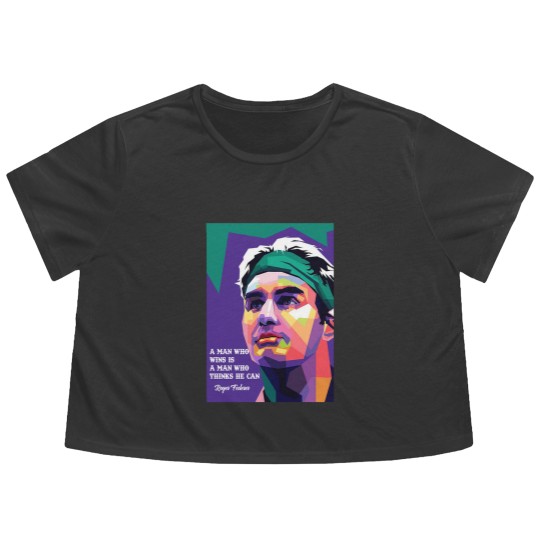 Discover Roger federer motivation - Roger Federer - Flowy Cropped Tees