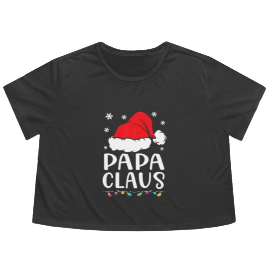Discover Papa Claus Family Matching Papa Claus Pajama Flowy Cropped Tees