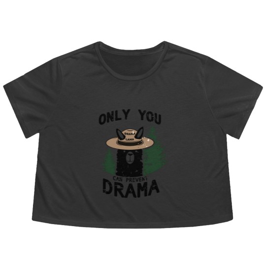 Discover Only You Can Avoid the Drama, Llama Smokey Parody, Llama Super Soft Flowy Cropped Tees