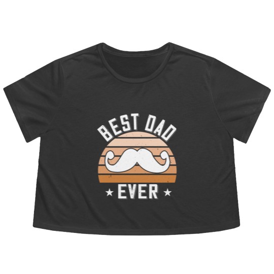 Discover best dad ever Flowy Cropped Tees
