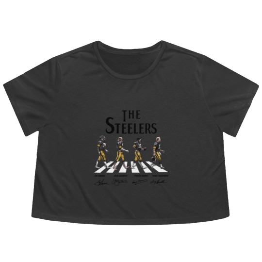 Discover The Stee lers Walking Abbey Road Signatures Flowy Cropped Tees