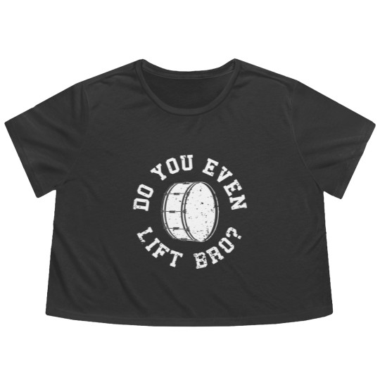 Discover Marching Band Bass Drum Funny Drummer Flowy Cropped Tees