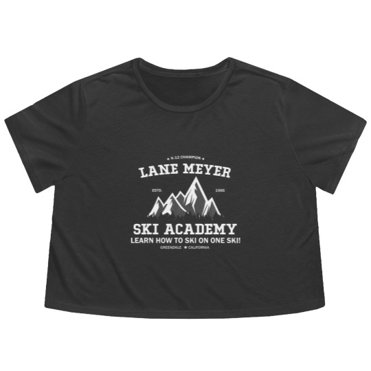 Discover Lane Meyer K-12 Vintage For Snowboarding Lover Flowy Cropped Tees