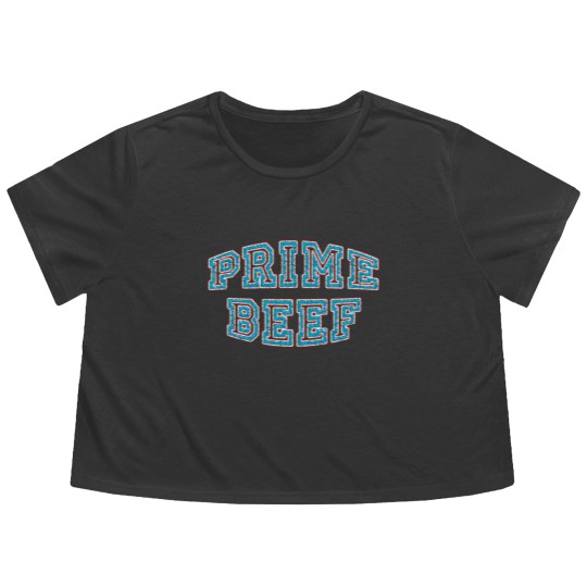 Discover PRIME BEEF Flowy Cropped Tees
