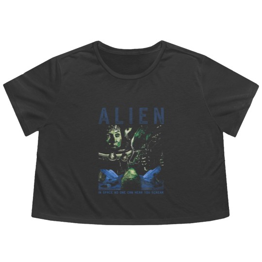 Discover Alien In Space No Once Can Hear You Scream 1979 Retro Sci-Fi Horror Unisex Classic Flowy Cropped Tees