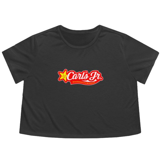 Discover carl's jr burger logo Flowy Cropped Tees