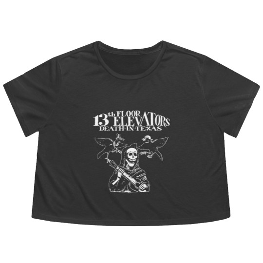 Discover 13th FLOOR ELEVATORS "Death in Texas" Flowy Cropped Tees OR