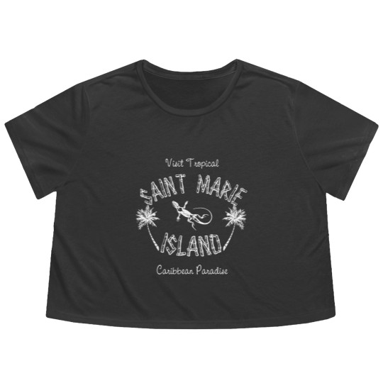 Discover Saint Marie Tourist Fitted Scoop Flowy Cropped Tees