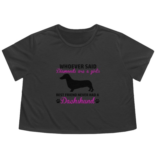 Discover dachsund diamond Flowy Cropped Tees