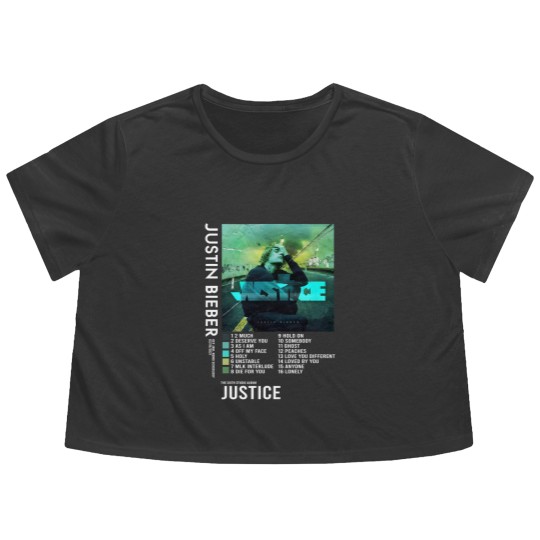 Discover Justin Bieber Justice Tour Tees, Justin Bieber Flowy Cropped Tees, Justin Bieber Merch