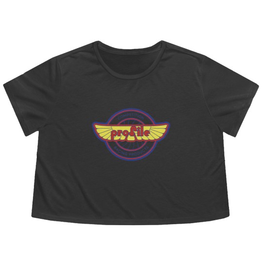Discover Profile Competition Racing Products - Old School BMX Sticker Flowy Cropped Tees