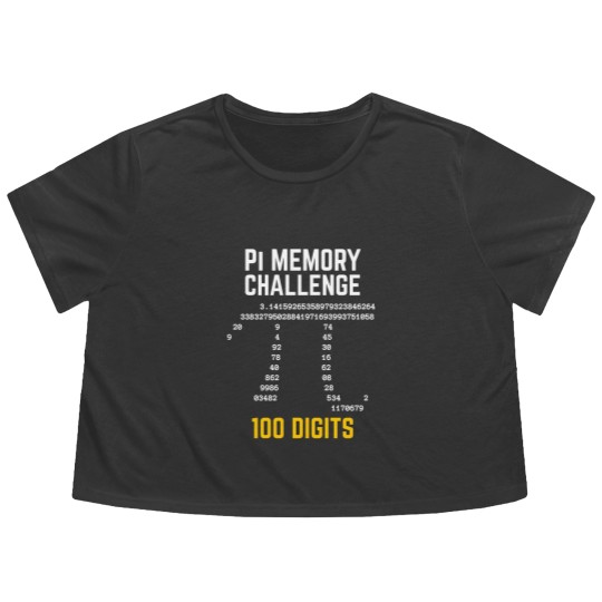 Discover 100 Digits of Pi Memory Challenge - Pi Day Flowy Cropped Tees