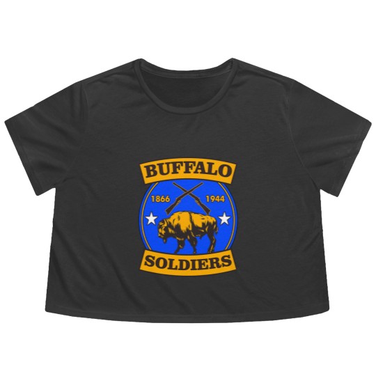 Discover Buffalo Soldiers T-ShirtBUFFALO SOLDIERS REGIMENT LOGO T-Shirt_by theanomalius_merch_ Flowy Cropped Tees