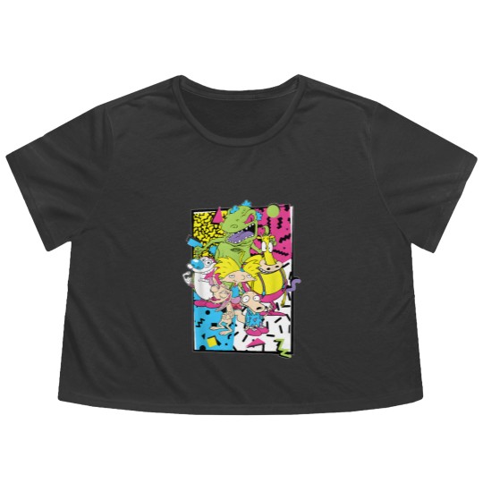 Discover Old School Cartoons 90's Flowy Cropped Tees