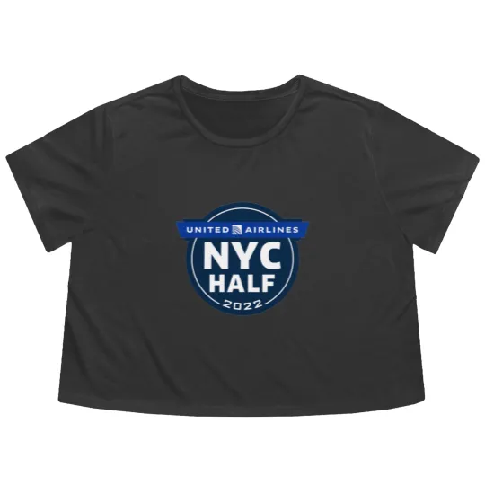 Discover New York Half Marathon Flowy Cropped Tees