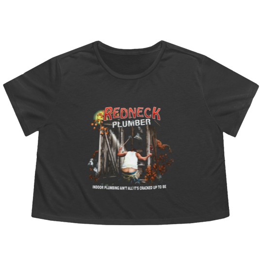 Discover Redneck Plumber Flowy Cropped Tees