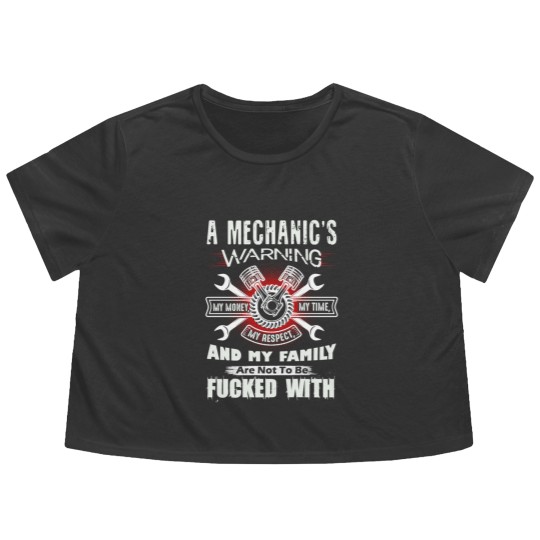 Discover Mechanic's Warning Flowy Cropped Tees