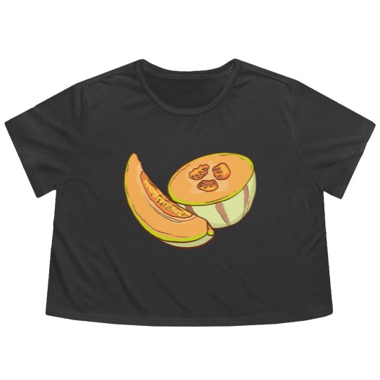 Discover Cantaloupe Melon Flowy Cropped Tees
