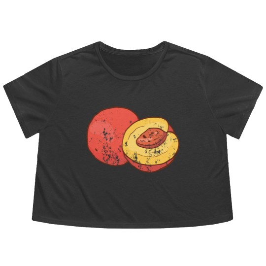 Discover Retro Vintage Grunge Style Nectarines Peaches Flowy Cropped Tees