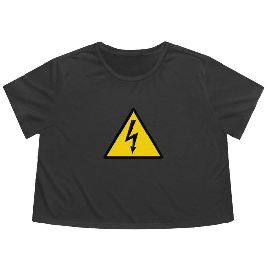 Discover High Voltage Flowy Cropped Tees