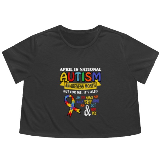 Discover Autism Awareness Flowy Cropped Tees