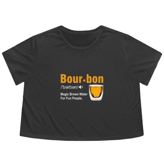 Discover Bourbon Definition Flowy Cropped Tees