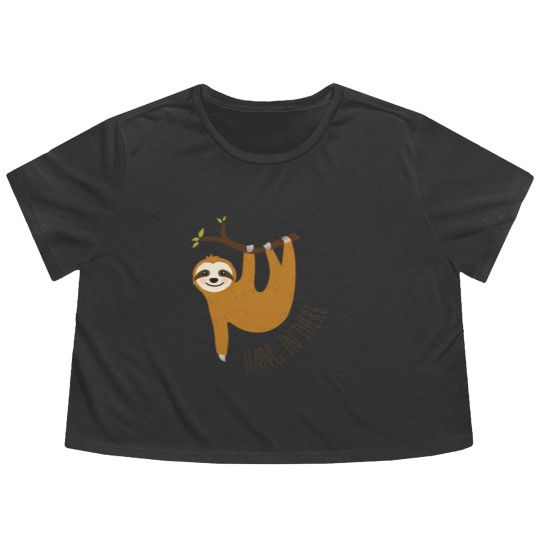 Discover Adorable sloth hang in there quot Flowy Cropped Tees