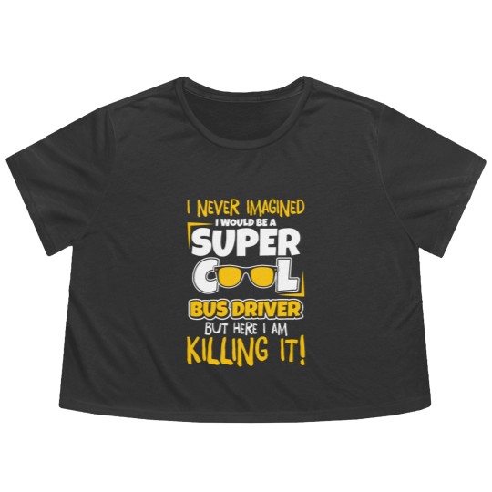 Discover Bus Driver Bus Driver Gifts Bus School Bus Flowy Cropped Tees